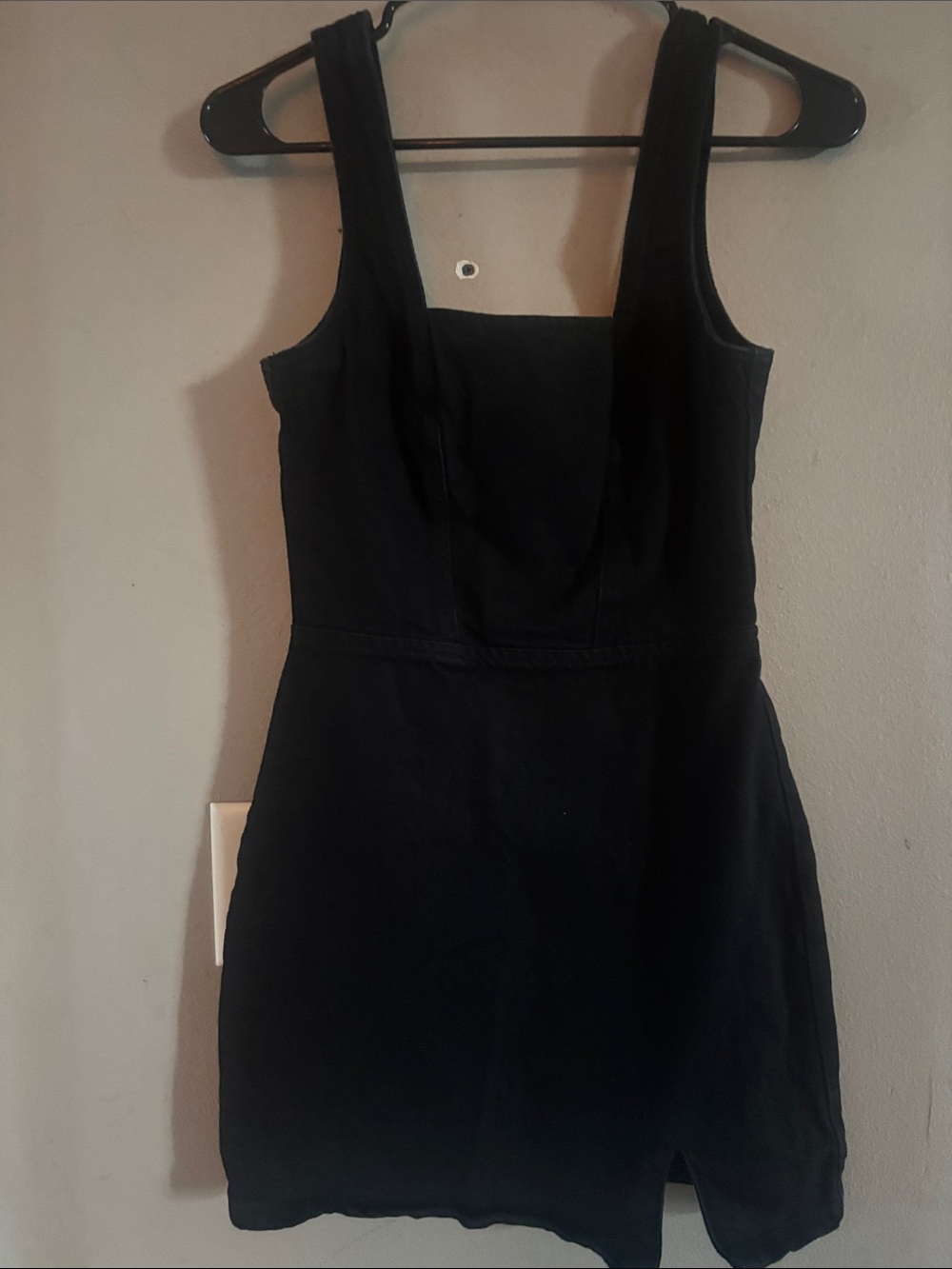 ASOS Black Square-Neck Mini Dress